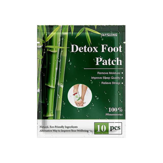 10pcs Detox Foot Patches Bamboo Charcoal Detoxification Pads Body Toxins Cleansing Slimming Stress Relief Feet Care Adhersive United States on Productcaster.