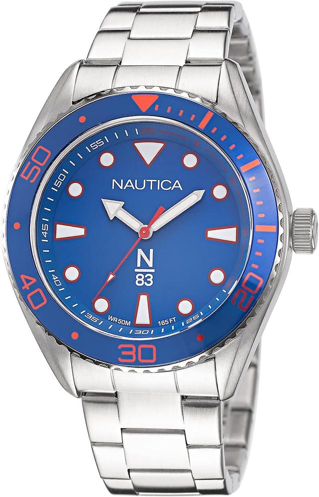 Nautica Men's Watch NAPFWS221 Silver and Blue on Productcaster.