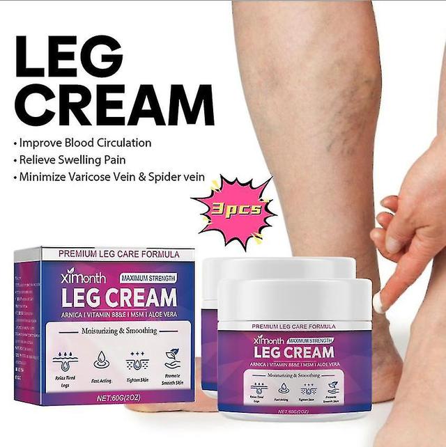 Ximonth Crème De Soin Des Jambes Soulage La Douleur Et L’enflure Des Jambes, Répare Les Gonflements Des Jambes Et Les Varices Crème De Soin Huile D... on Productcaster.