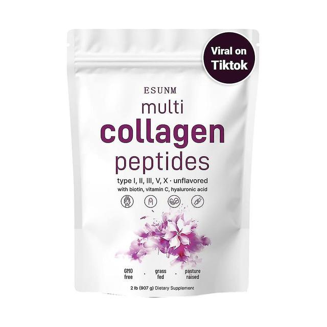 Guoguo Poudre de peptides multi-collagène, poudre de protéines multi-collagène, avec biotine, acide hyaluronique, vitamine C, peptides de collagène... on Productcaster.