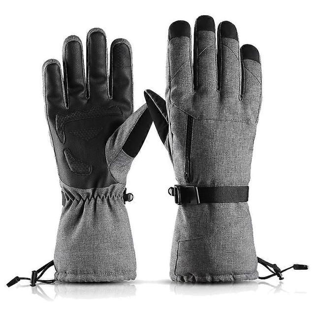 Gants de ski sports de plein air impermable antidrapant et coupe - vent chaud Gray L on Productcaster.