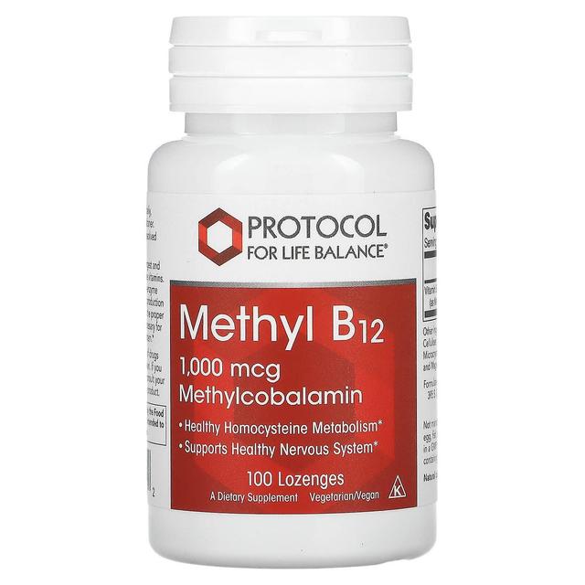 Protocol for Life Balance Protocollo per l'equilibrio della vita, Methyl B12, 1.000 mcg, 100 Lozenges on Productcaster.