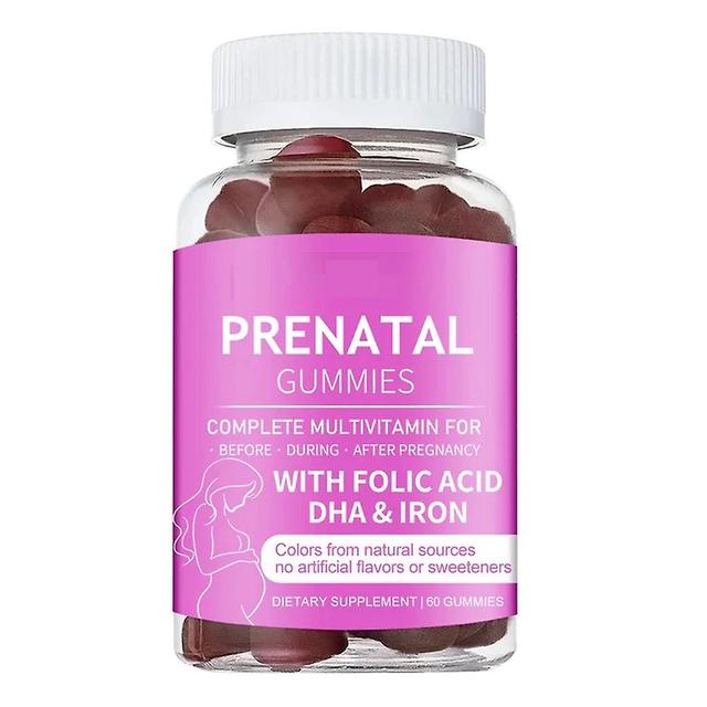 Biowitaminy Prenatal Gummies z kwasem foliowym, Dha, żelazem i multiwitaminami, aby zapewnić Twojemu dziecku odżywienie 1pc on Productcaster.