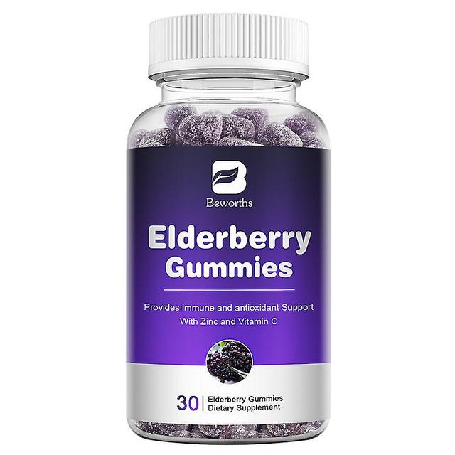 Visgaler 60pc Elderberry Gummies Powerful Antioxidants Packed In Elderberry With Zinc And Vitamin C To Help Boost Immune Support 30 gummies on Productcaster.