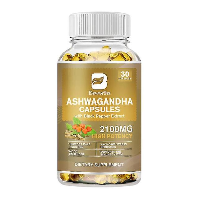 Guoguo Ashwagandha Capsule Natural Sleep Support Immune Support Focus And Energy Supplement With Black Pepper For Being And Vitality 30 capsules on Productcaster.