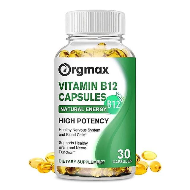 Eccpp Orgmax Vitamín B12 Kapsula Horčík Podpora energetického výkonu, metabolizmus a nervové zdravie Doplnok vitamínu proti únave proti starnutiu 3... on Productcaster.