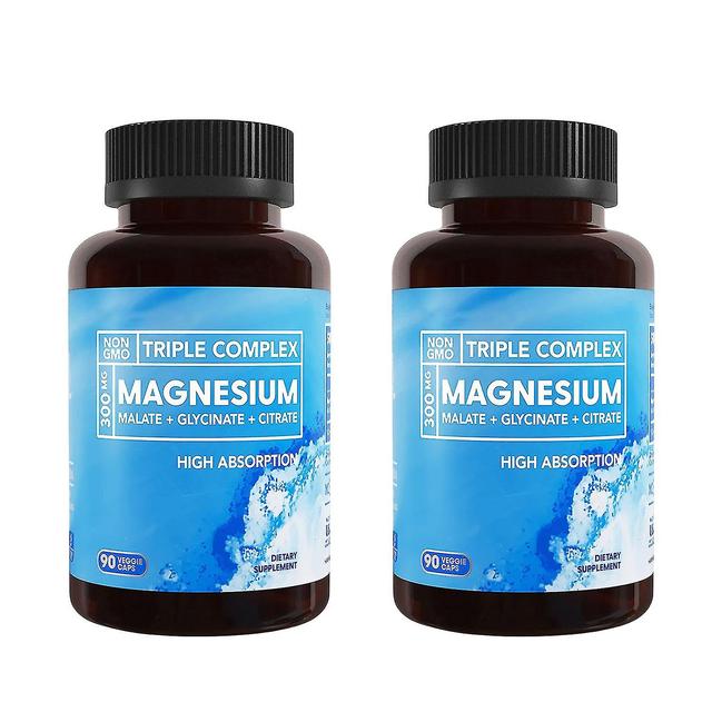 1 pakkaus Triple Magnesium Complex | Magnesiumglysinaatti, magnesiummalaatti ja magnesiumsitraatti lihasten, hermojen ja energian hyödyksi | Korkea... on Productcaster.