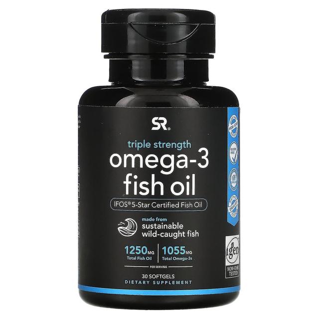 Ricerca sportiva, Olio di pesce Omega-3, Tripla forza, 30 Softgels on Productcaster.