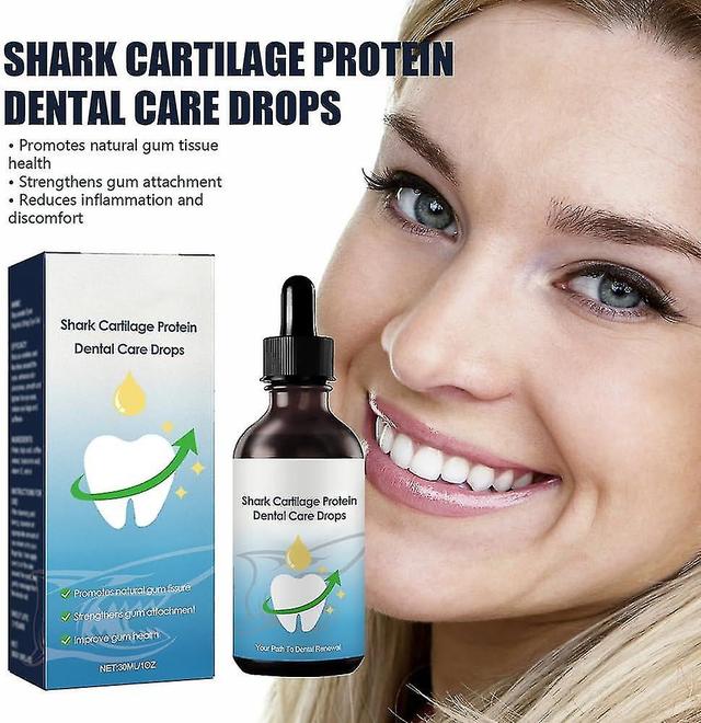 Shark Cartilage Protein Dental Regrowth Drops,tooth Serum To Correct Stain Removal, Shark Cartilage Protein Dental Regrowth Drops 3 Pcs on Productcaster.