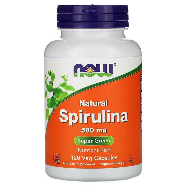 NOW Foods NU Livsmedel, Naturliga Spirulina, 500 mg, 120 Veg kapslar on Productcaster.