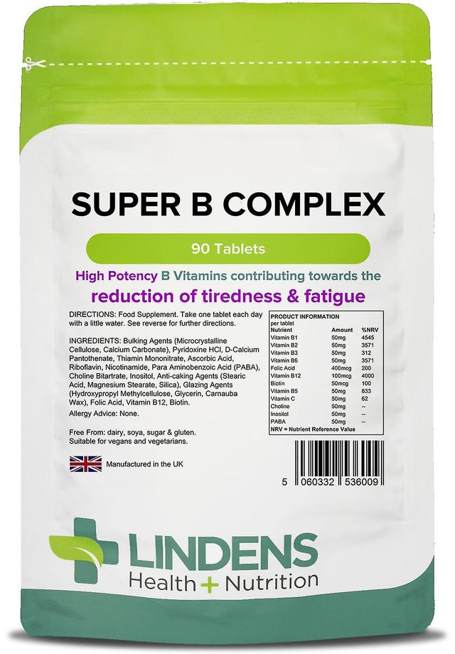 Lindens Super Vitamin B Complex - 90 Tablets on Productcaster.