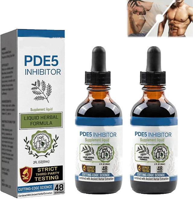 Pde5 Inhibitor Supplement Drops, Pde5 Drops, Men's Drops, Secret Drops For Strong Men, Improving Hardness Endurance Secret Happy Drops 2pcs on Productcaster.