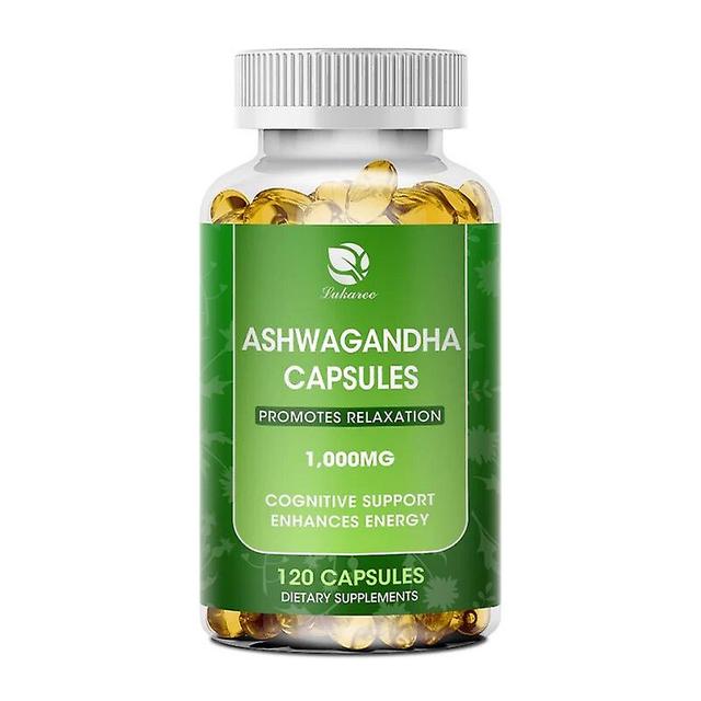 Hikig Natural Ashwagandha Extract Capsule Sleep Supplement Healthy Brain Function Reduce Symptoms of Anxiety and Depression 120pcs on Productcaster.