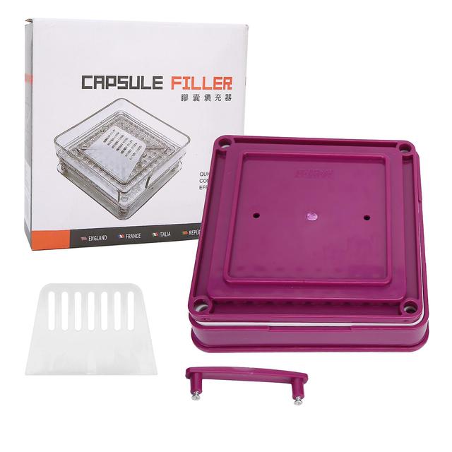 Gegong 100 trous Capsule vide Plaque de capsule Poudre Plaque de remplissage Capsule Outil de remplissage manuel de capsuleviolet on Productcaster.