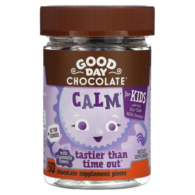 Good Day Chocolate, Calm, For Kids, 50 Chocolate Supplement Pieces on Productcaster.