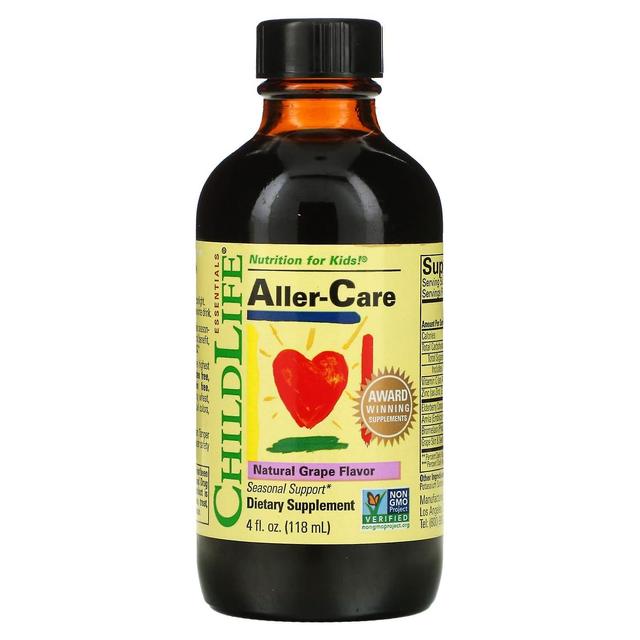 ChildLife, Essentials, Aller-Care, Naturlig drue, 4 fl oz (118 ml) on Productcaster.