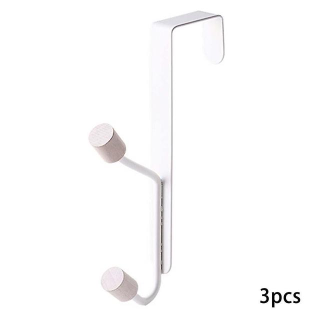 Wall Mount Door Hook Heavy Duty Metal Coat Hanging Hook Punch Free Wall Hook 3pcs on Productcaster.