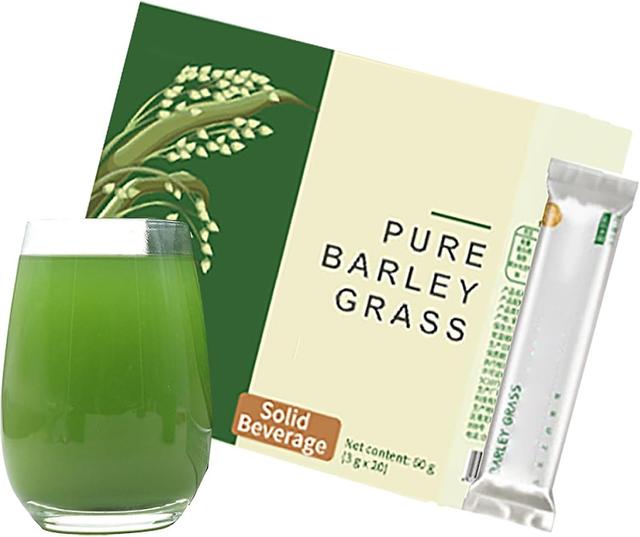 Barley Grass Juice Powder 100% Organic & Pure, Barley Green Grass Juice Powder With Rich Dietary Fiber, No Addtives Help Digestion 1 Pack 20pcs-Pack on Productcaster.