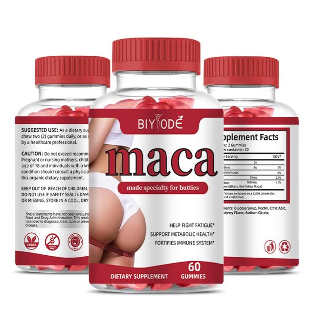 Maca Root Gummies Enhance Energy, Muscle Buttocks, Gain Gummies Maca Root For Men And Women 3pcs on Productcaster.