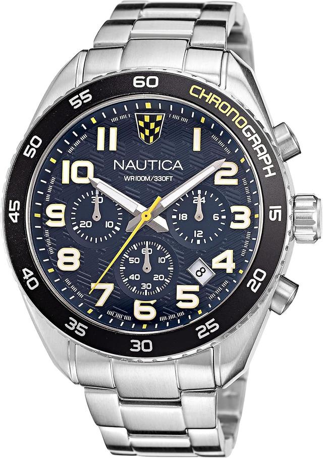 Nautica Men's Watch NAPKBS227 Silver and Blue on Productcaster.