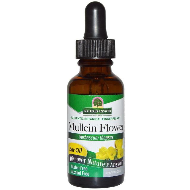 Nature's Answer, Mullein Flower, Ear Oil, Alcohol Free, 1 fl oz (30 ml) on Productcaster.