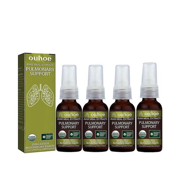 3-5stk naturlig urtespray til lunge- og åndedrætsstøtte, urterensende lungespray, urtelungesundhedsessens, åndedrætsstøtte og slimreli 4Pcs on Productcaster.