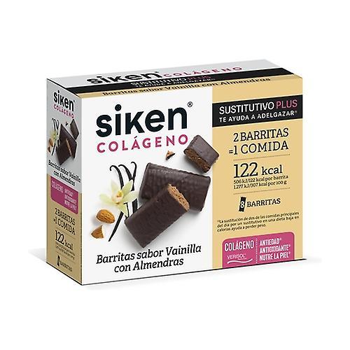 Siken Substitute bar plus with collagen vanilla with almonds 8 bars of 40g on Productcaster.