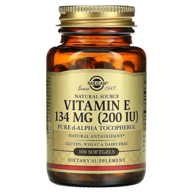 Solgar, natürliche Quelle Vitamin E, 134 mg (200 IE), 100 Kapseln on Productcaster.