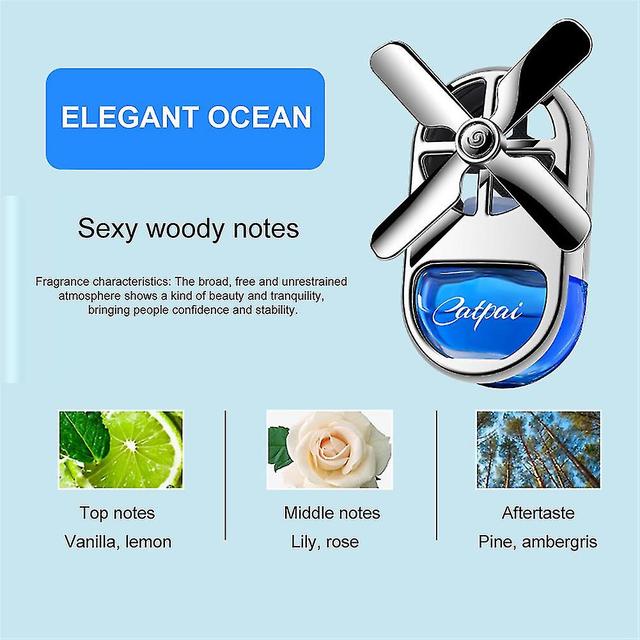 1~5pcs Car Aromatherapy Air Freshener Rotating Propeller Air Outlet Fragrance Ocean single pack on Productcaster.