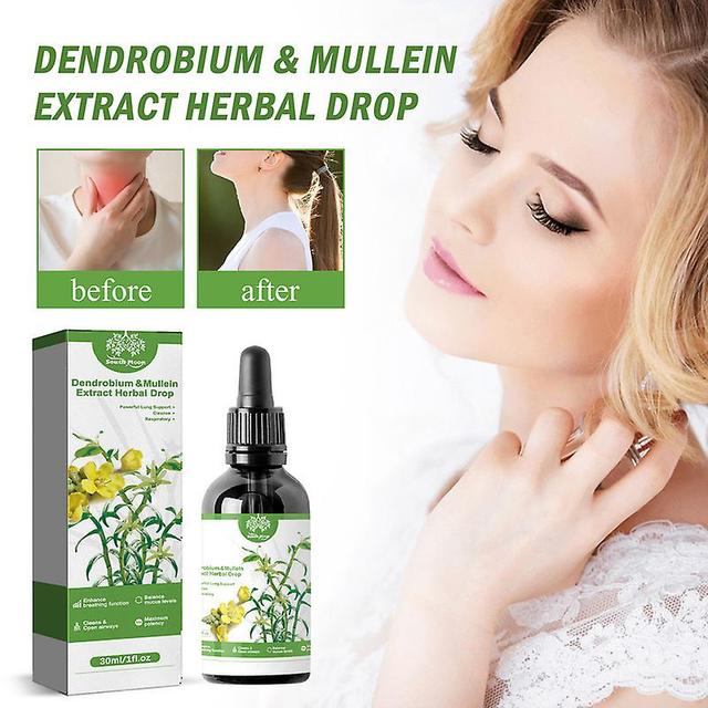 Yunshu Dendrobium Mullein Extract Powerful Lung Cleanse Respiratory Herbal Drop Supplements on Productcaster.