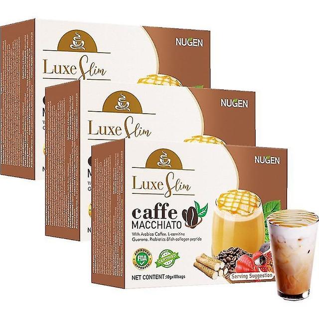 3Boxes Luxe Slim Caffee MACCHIATO met collageen en L-glutathion, 10 zakjes on Productcaster.