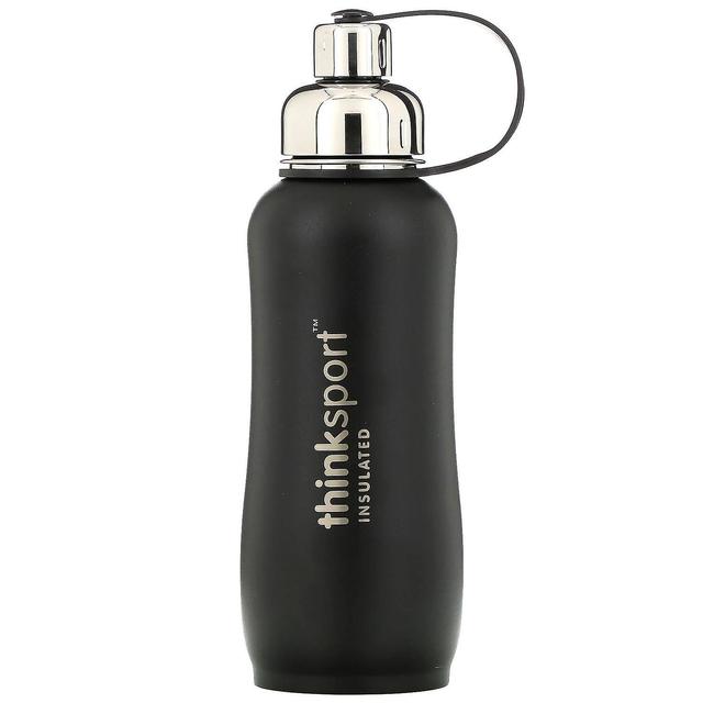 Think! Think, Thinksport, Insulated Sports Bottle, Black, 25 oz (750 ml) on Productcaster.