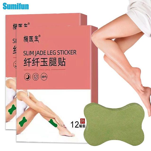 Coscelia 12/24pcs Wormwood Stovepipe Stickers Boost Metabolism Inhibit Fat Production Helps Burn Fat Eliminate Edema Thin Legs Patches 12pcs in 1 box on Productcaster.