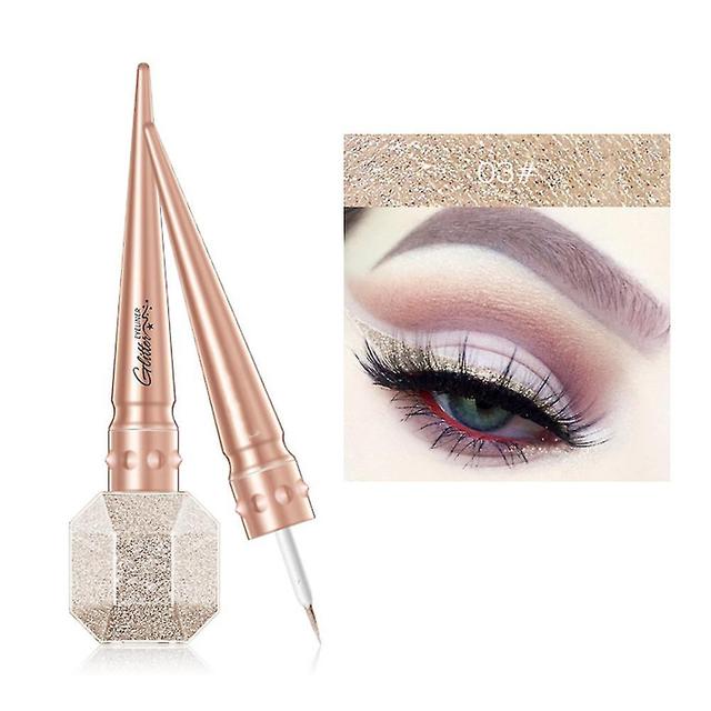 Scacv Colorful Glitter Eyeliner Long Lasting Smudge-proof Eye Liner Highlight Brighten Liquid Eye Liner 03 on Productcaster.