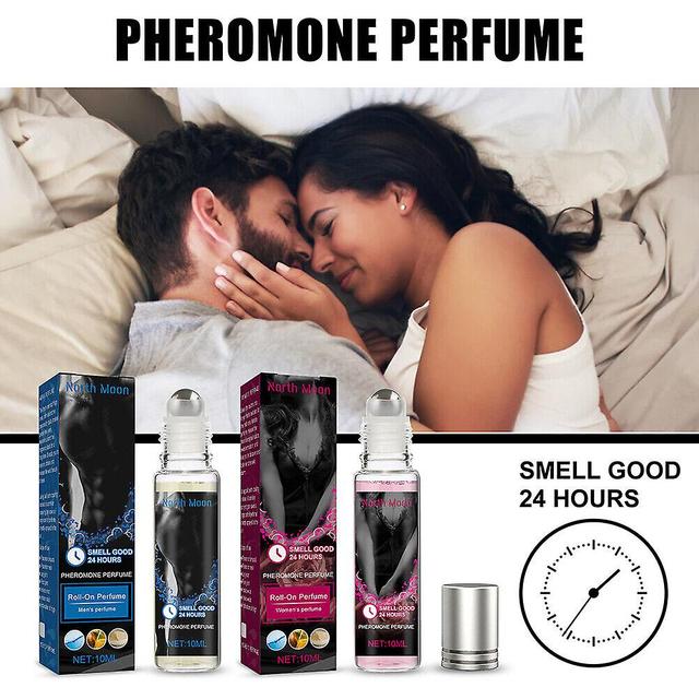 2-pack av feromon rullende perler parfyme, feromon olje, feromon infundert eterisk olje parfyme cologne, emosjonell atmosfære parfyme for menn og wo on Productcaster.