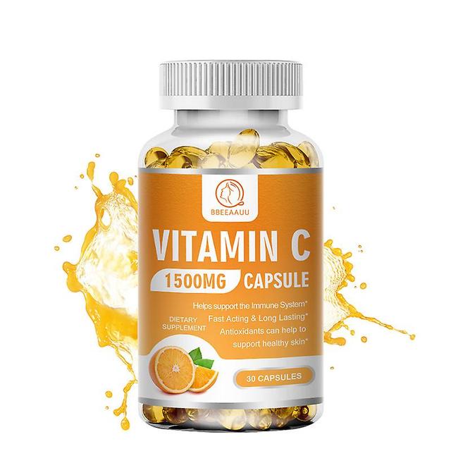 Vorallme 1500mg Vitamin C Capsules Beauty Health Pills Whitening Whitening Protect Skin Immune Support Daily Diet Supplement Vc 30pcs on Productcaster.