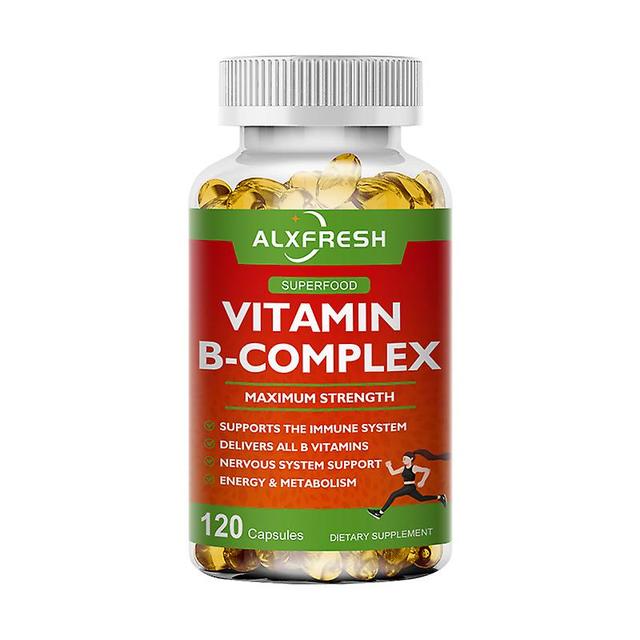 3x Vitamin B Complex Capsules, B12 Folic Acid Biotin, Stress Relief, Nervous System Health Energy Supplementhuamade Huamade Complex Vitamin B 120PCS on Productcaster.