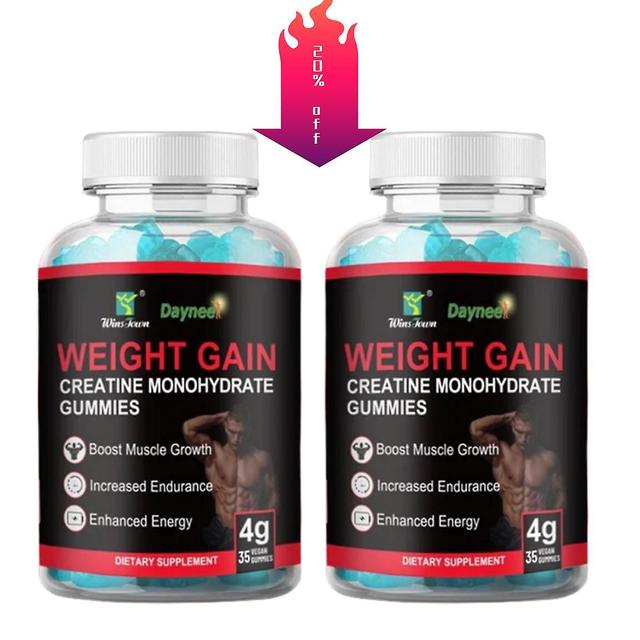 Creatine Monohydrate Gummies For Weight Gain | Dietary Supplement For Increasing Muscle Mass, Energy, Muscle Recovery And Endurance 1-pack 2PCS on Productcaster.