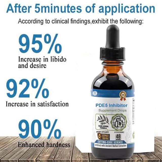 Pde5 Drops, Intimacy Boost Secret Happy Drops, Pde5 Inhibitor Supplement Drop Male Strengthening Drops Improving Stamina 120ml - 2pcs B on Productcaster.