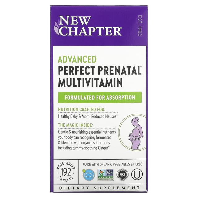 New Chapter Novo Capítulo, Multivitamínico Pré-Natal Perfeito Avançado, 192 Comprimidos Vegetarianos on Productcaster.