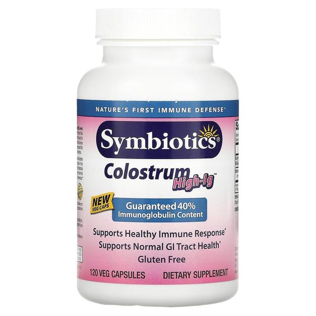 Symbiotics, Colostrum High-IG, 120 Veg Capsules on Productcaster.