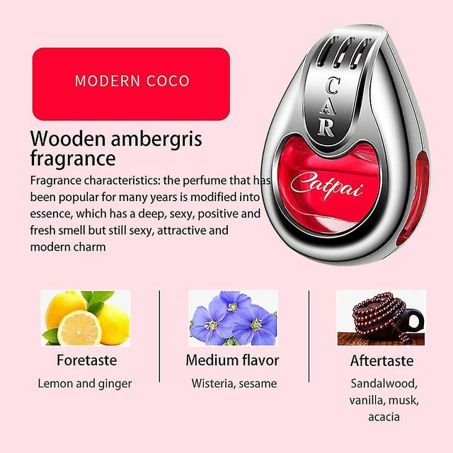 1 ~ 10st Bil Air Freshener Doft Bil Interiör Air Vent Creative Diffuser Red Modern Coco on Productcaster.