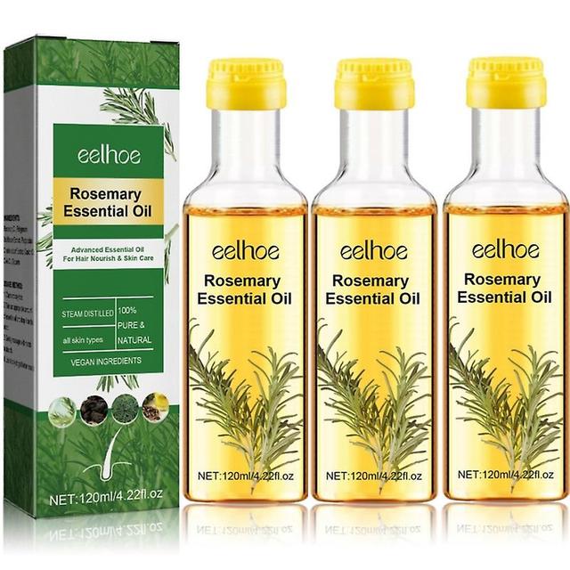 3pcs Rosemary Oil Stimulates Health Hair Growth & Skin Care 120ml Natural Pure on Productcaster.