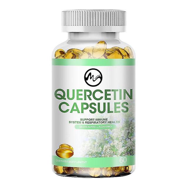 Guoguo Quercetin Capsules Anti-inflammatory Supplement Respiratory System Veggie Cardiovascular Healthy Enhance Immune Bioflavono 60 capsules on Productcaster.