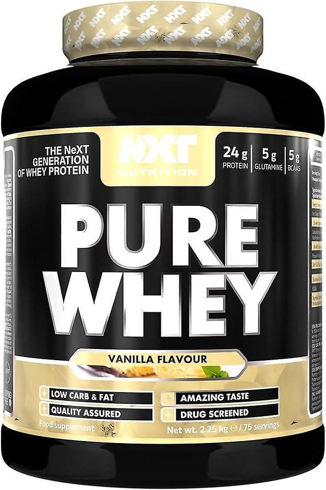 NXT Nutrition Pure Whey Powder - Low Fat - Muscle Building - 2.25KG Vanilla on Productcaster.