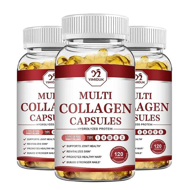 Eccpp Multi Collagen Capsule Supports Healthy Skin & Nail & Hair Glutathione Biotin Antioxidant Detox Type I Ii Iii Vx Capsules 3 Bottles 120 pcs on Productcaster.