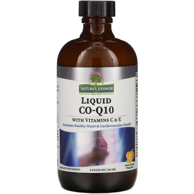 Nature's Answer Resposta da Natureza, Co-Q10 Líquida com Vitaminas C & E, Tangerina, 8 fl oz (240 ml) on Productcaster.