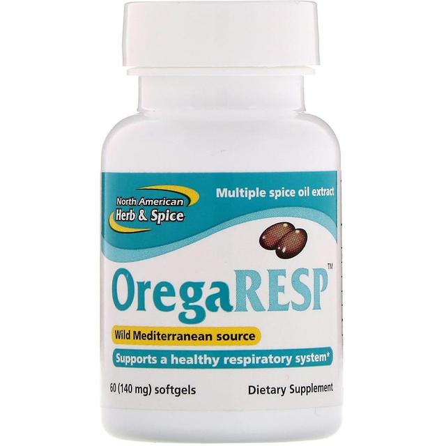 North American Herb & Spice Erba e spezie del Nord America, OregaResp, 140 mg, 60 Softgel on Productcaster.