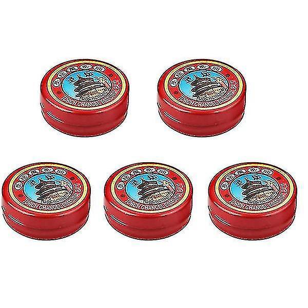 5pcs Summer Cooling Oil Chinese Tiger Balm Red Refresh Oneself Treatment Of Influenza Cold Headache Relax Essential Oil on Productcaster.