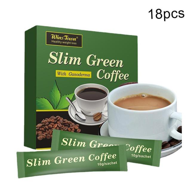 [free Shipping] Slim Green Coffee with Ganoderma Control Weight Detox Tea Green Coffee 18pcs on Productcaster.